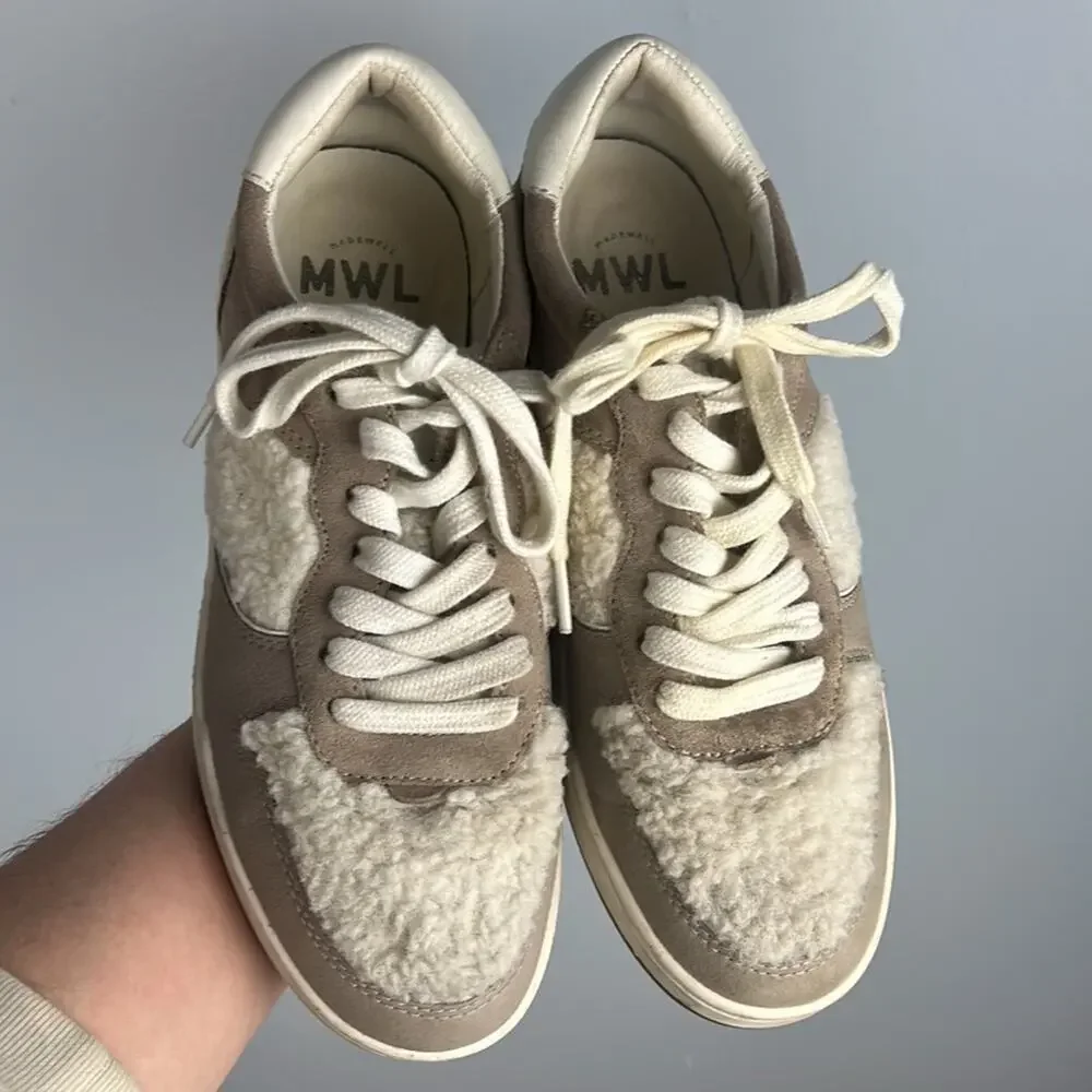 Madewell Sherpa Court Sneakers women’s size 9